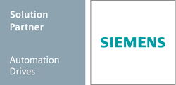 Logo des Partners Siemens speziell für Solution Automation Drives